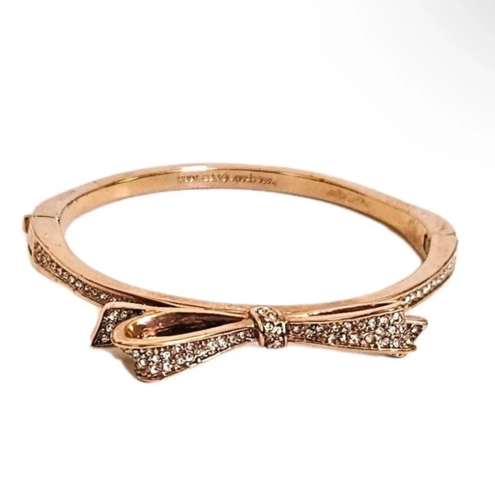Kate Spade Love Notes Rose Gold Bow Bracelet - Picture 2 of 7